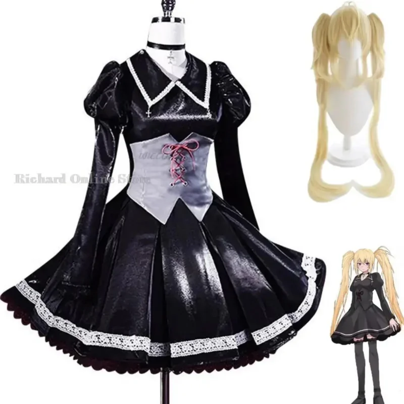 EE01 Shugo Chara tsubkiyomi Blau przebranie na karnawał peruka czarna gotycka sukienka Lolita kobieta seksowna kawaii Halloween karnawałowy garniturIo0！