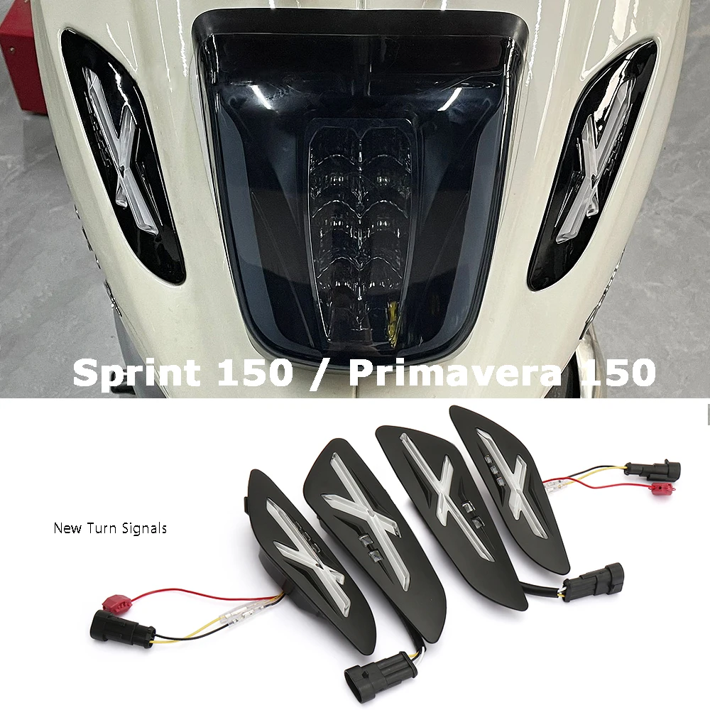 For Vespa Primavera Sprint 150 125 New Motorcycle Front Rear Turn Signal Light Bright Indicator Waterproof Running Lamp Flashers