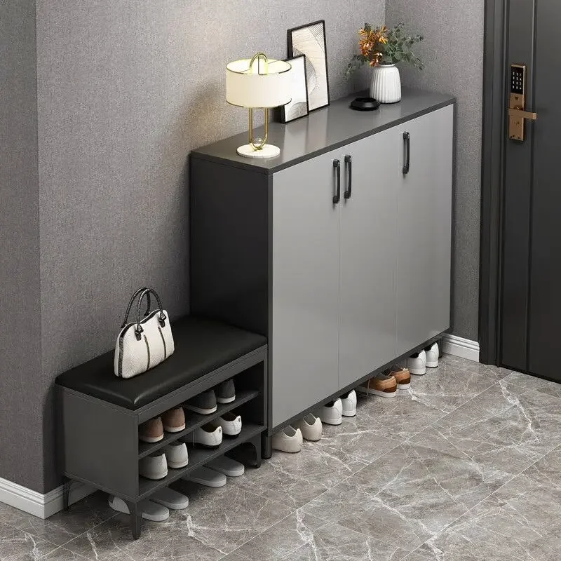 Shoe cabinet, multi-layer storage at the entrance of the home, living room entrance, two-in-one small apartment locker, simple
