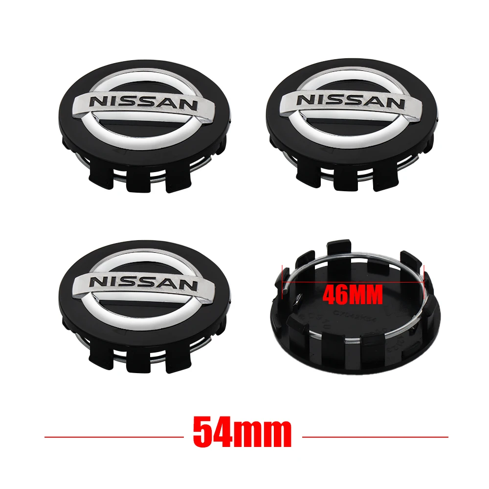 4Pcs 54MM/60MM Car Wheel Center Hub Caps Logo Cover Accessories For Nissan X-trail Qashqai Note Juke Sentra Patrol Navara Micra