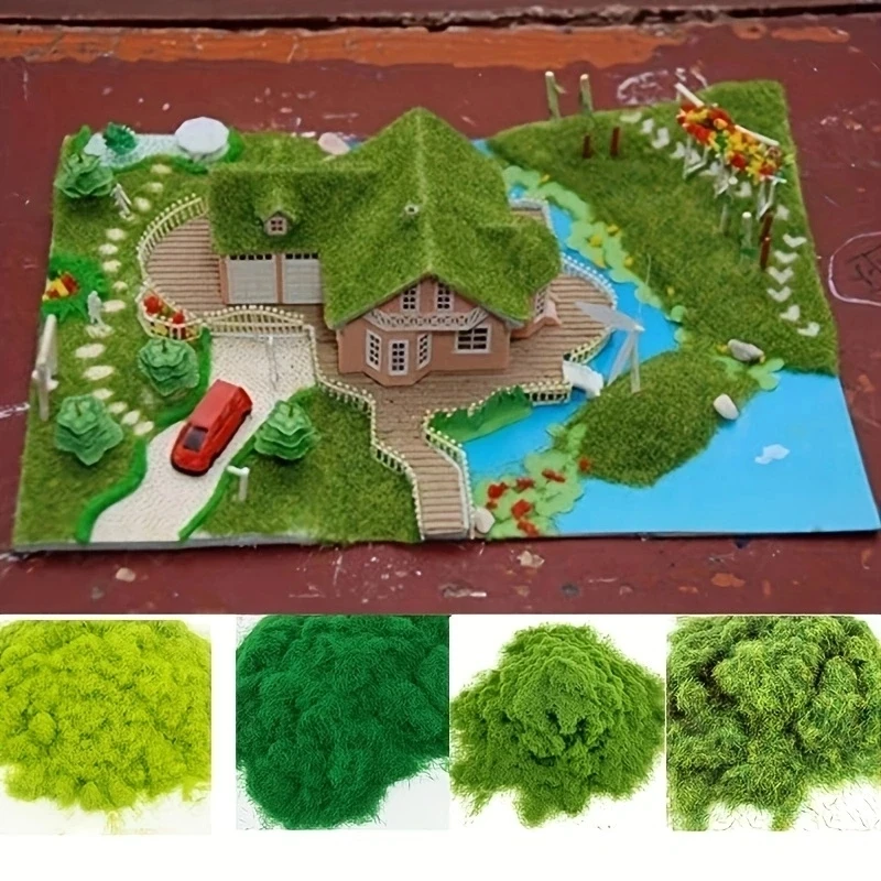 1Bag Micro Landscape Decoration Artificial Grass Powder DIY Accessories Garden Craft Building Model Material Artificial Moss