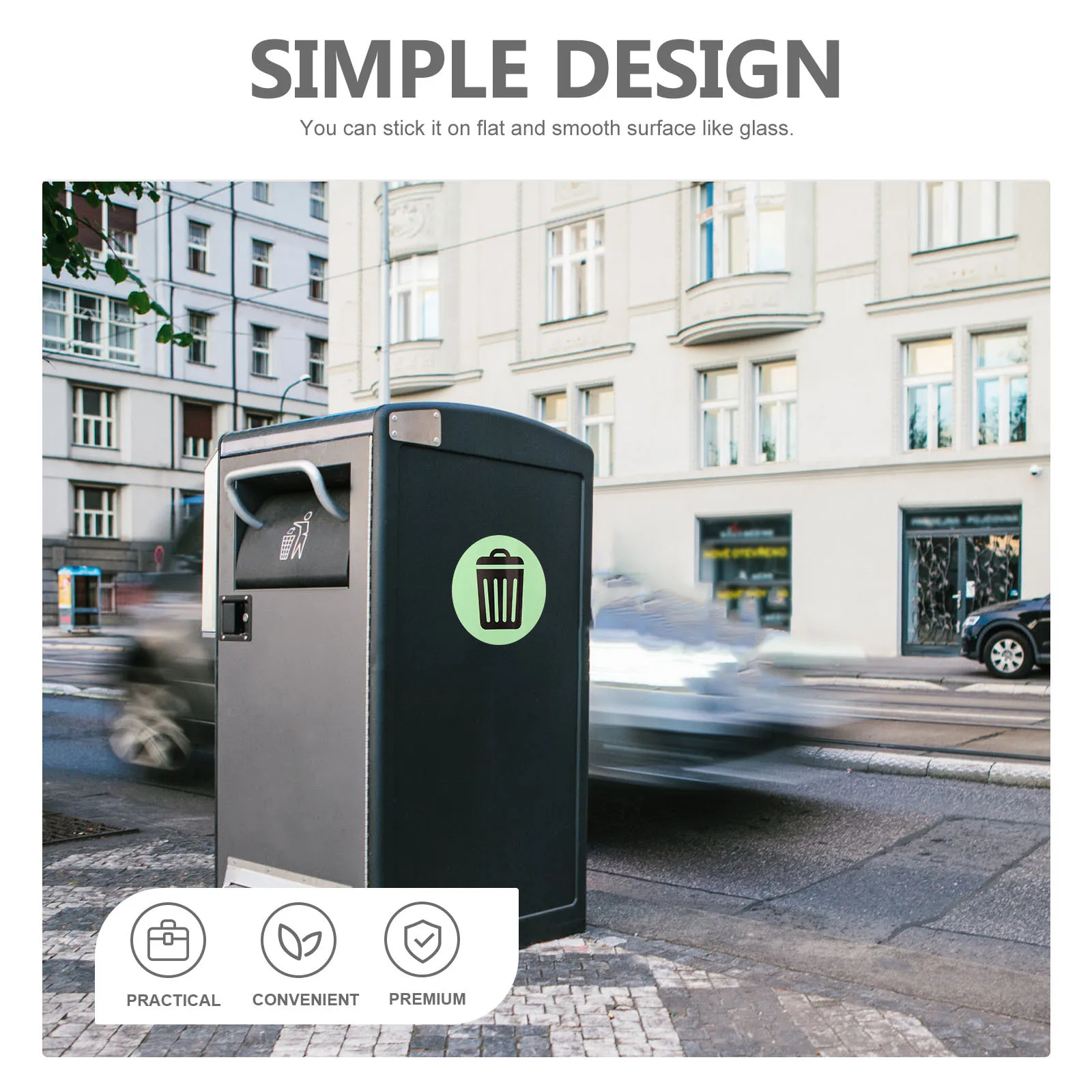 

1 Sheet Night Luminous Garbage Recycle Sticker Self Adhesive PVC Trash Bin Label Outdoor Indoor Waterproof Trash Sorting Sticker