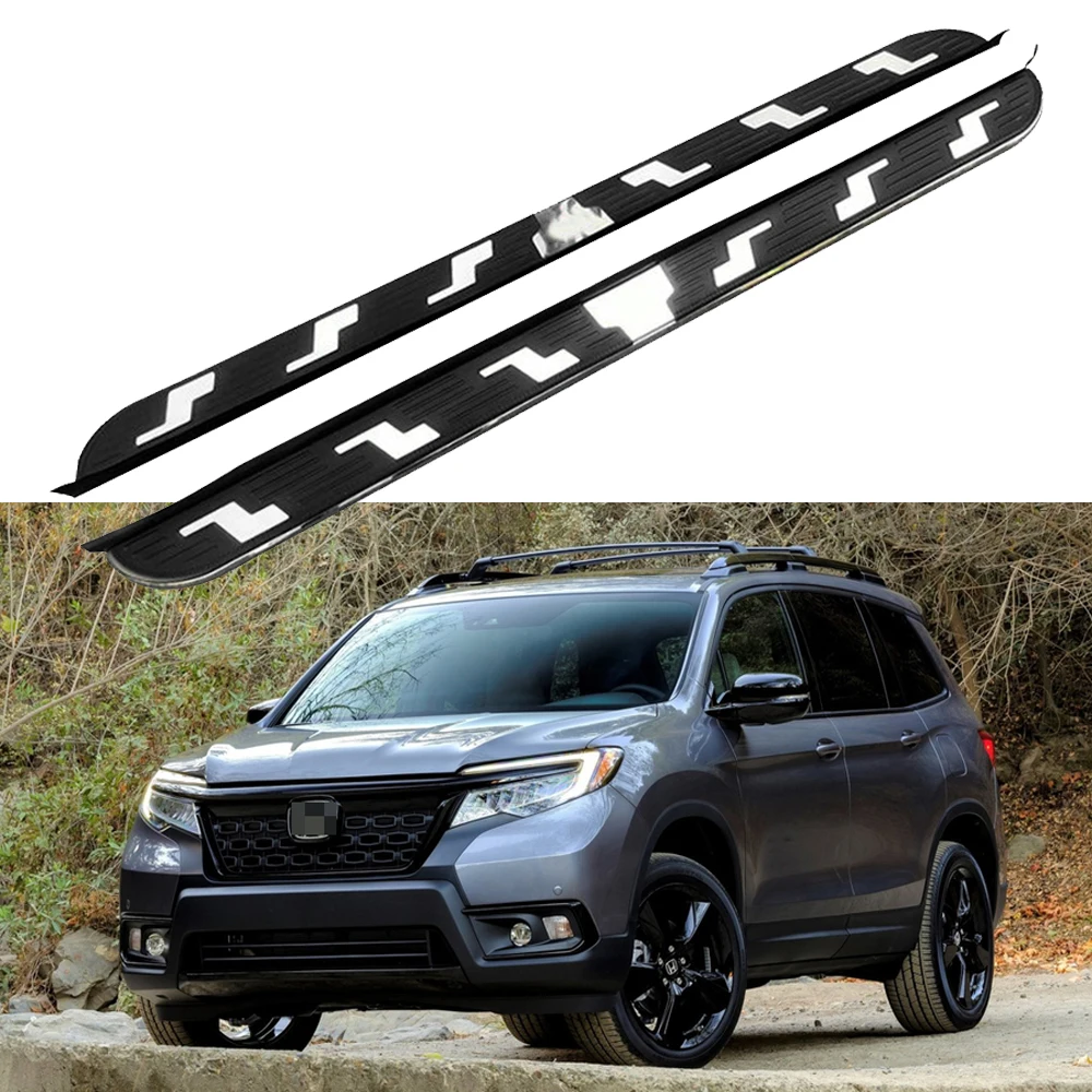 2PCS Side Step fits for Honda Passport 2017 2018 2019 2020 2021 2022 2023 2024 Running Board Nerf Bars Stairs Aluminium Pedal