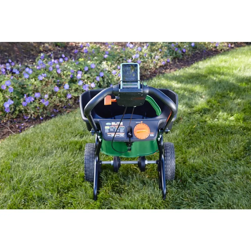 Elite Spreader for Grass Seed, Fertilizer, Salt, Ice Melt, Durable Push Spreader Holds up to 20,000 sq.ft. Product