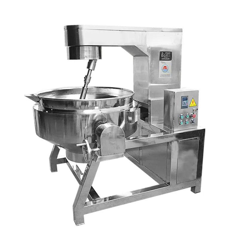 

500l Industrial Food Steam Heating Layer Planetary Stirring Pot Fryer Cooking Jacketed Kettle with Claws Automatic Lifting