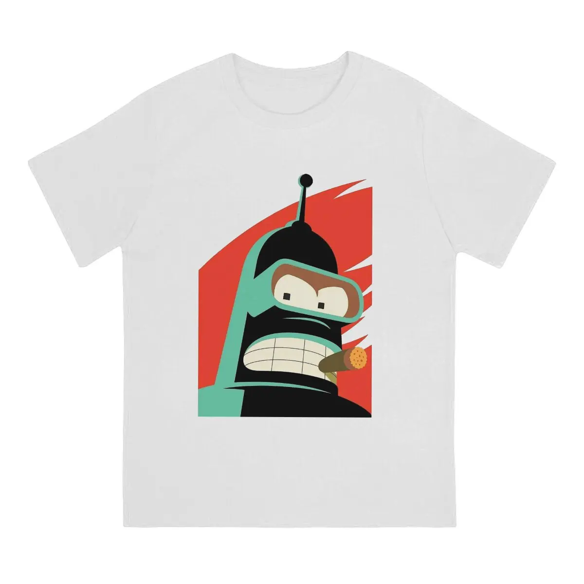 Men's Cool T Shirt F-Futurama 100% Cotton Tops Leisure Short Sleeve Round Collar Tees Printed T-Shirts