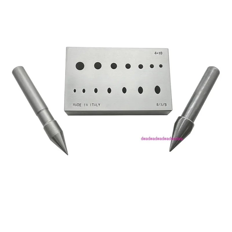 

Jewelry Round And Oval Shape Collet Block And Punches Bezel Tools Forming Set