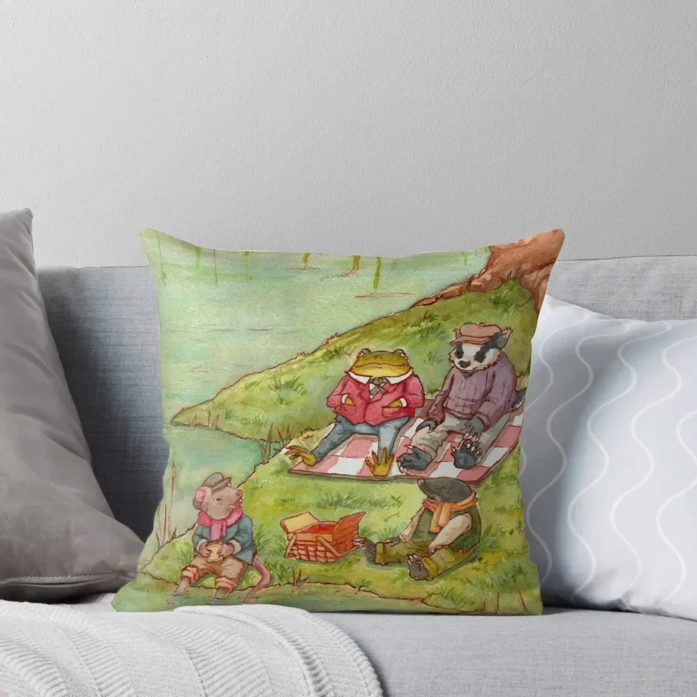 The Wind in the Willows Throw Pillow anime girl christmas supplies Pillow