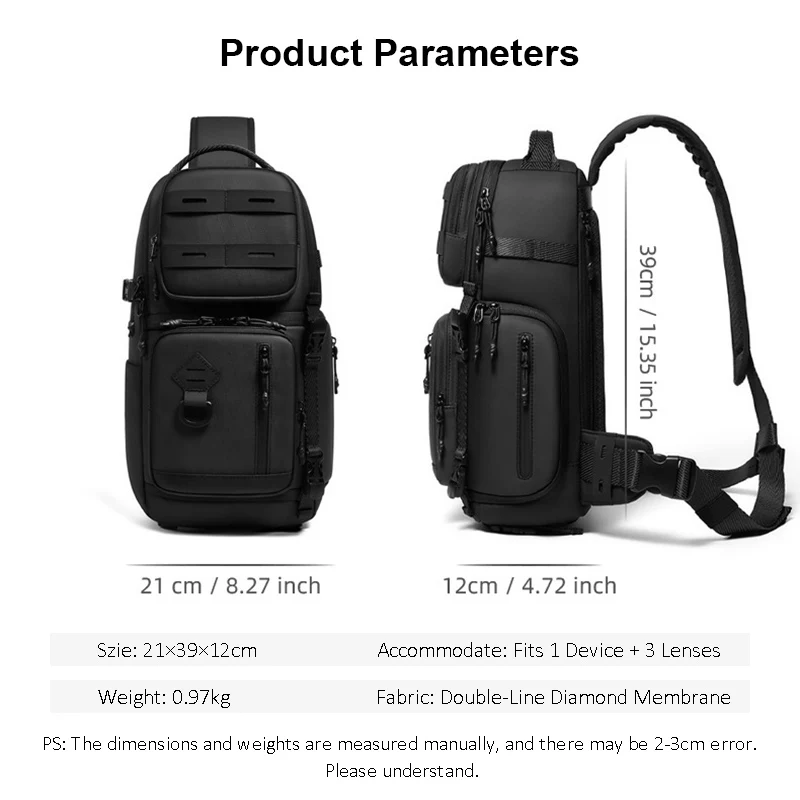 DSLR Camera Backpack Tactical Compact Sling Camera Bag Crossbody One Shoulder Professional Camera Backpacks for Nikon Canon Sony