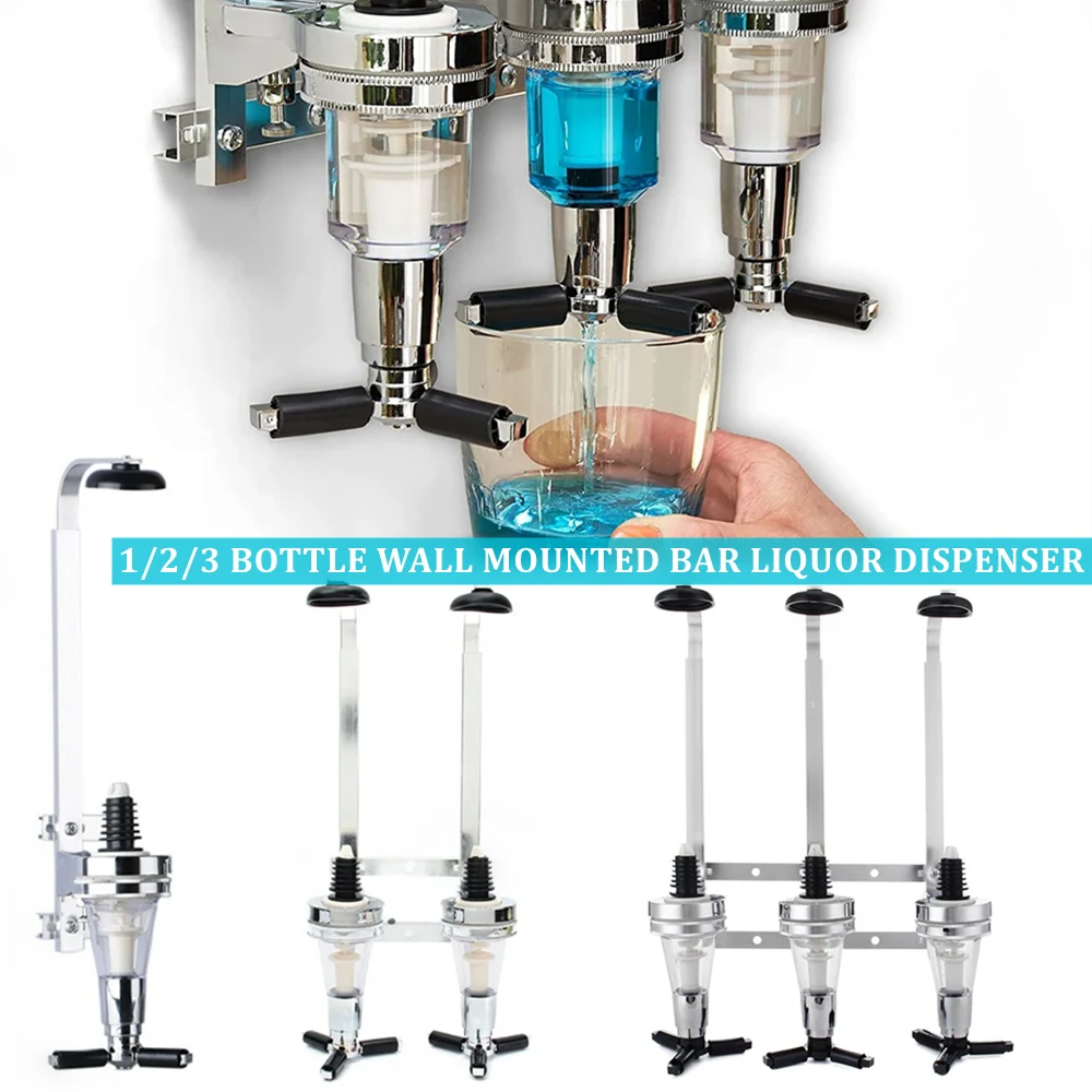 1/2/3 موزع الخمور المثبت على الحائط، دعامة بتلر، رف زجاجة مشروبات الكحول والكوكتيل، موزع مشروبات ويسكي الخمور