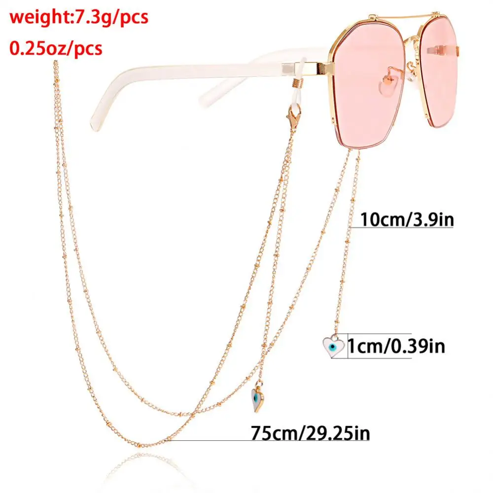 Gold Glasses Chain for Women Elegant Moon Sun Letters Butterfly Pendant Lanyard Anti-slip Hang Neck Eyewear Jewelry Gift