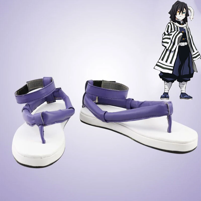 

Anime Demon Slayer Kimetsu no Yaiba Iguro Obanai Custom Made Cosplay Shoes Boots Guro Banai