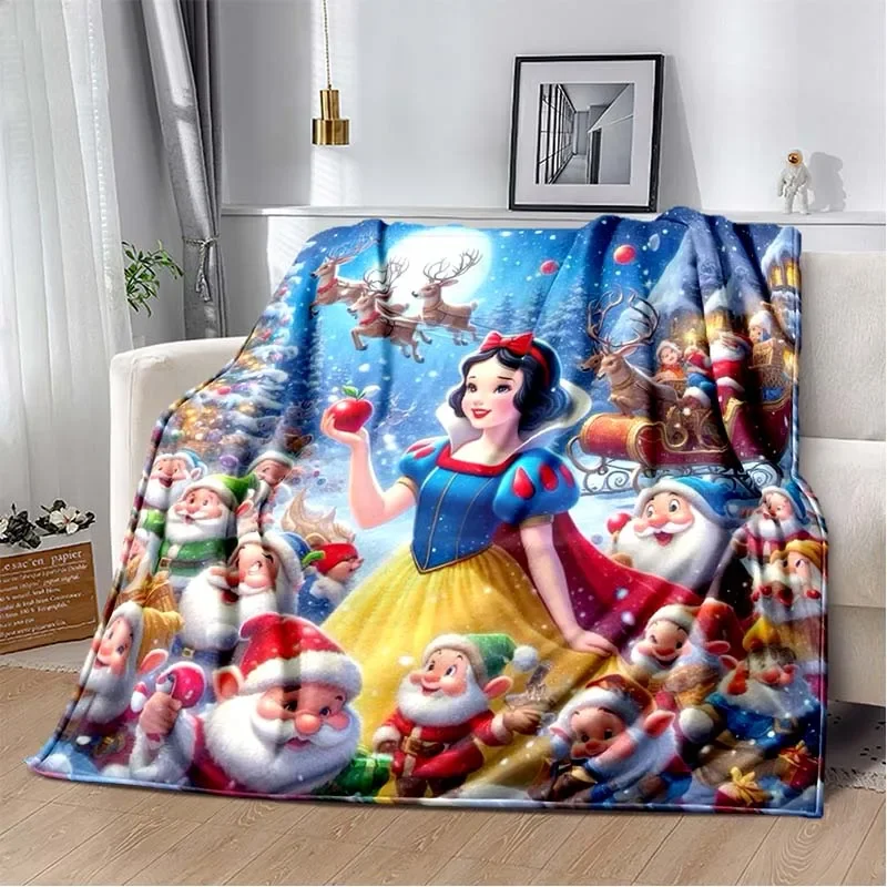 Cartoon Snow White Blanket Comfortable Soft Portable Travel Picnic Blanket Gift for Family or Friends