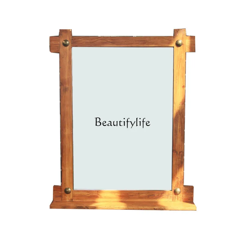 

Bathroom mirror with rack toilet makeup mirror bathroom mirror wall-mounted