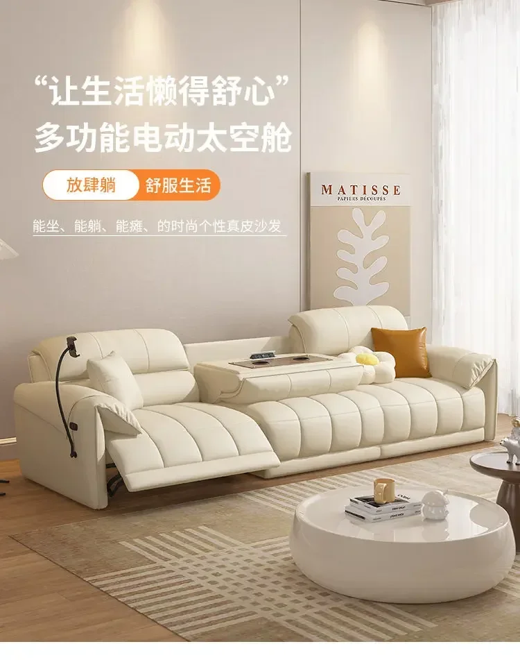 Armrest White Electric Recliner Sofa Extendable Relax Apartments Electric Recliner Sofa Lazy Modern Schlafsessel Furniture