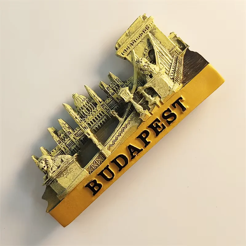 المجر، بودابست، جسر سلسلة، مجسم ثلاثي الأبعاد، هدايا تذكارية للسياحة، لوحة من الراتنج، ديكور منزلي، مغناطيس الثلاجة #3