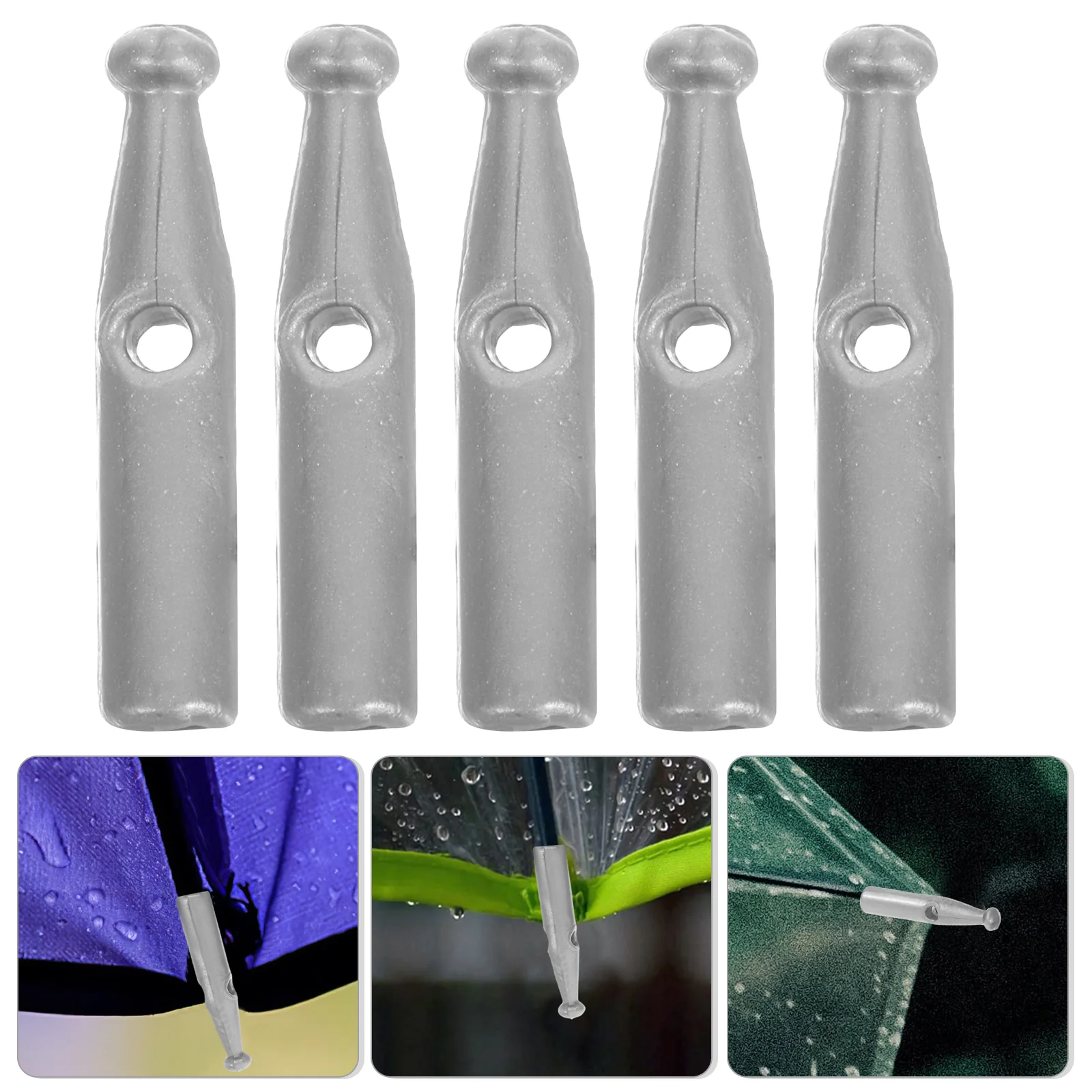 

10 Pcs Umbrella Tail Beads Convenient Small Repair Accessories Folding Plastic Bone Covers for Parts