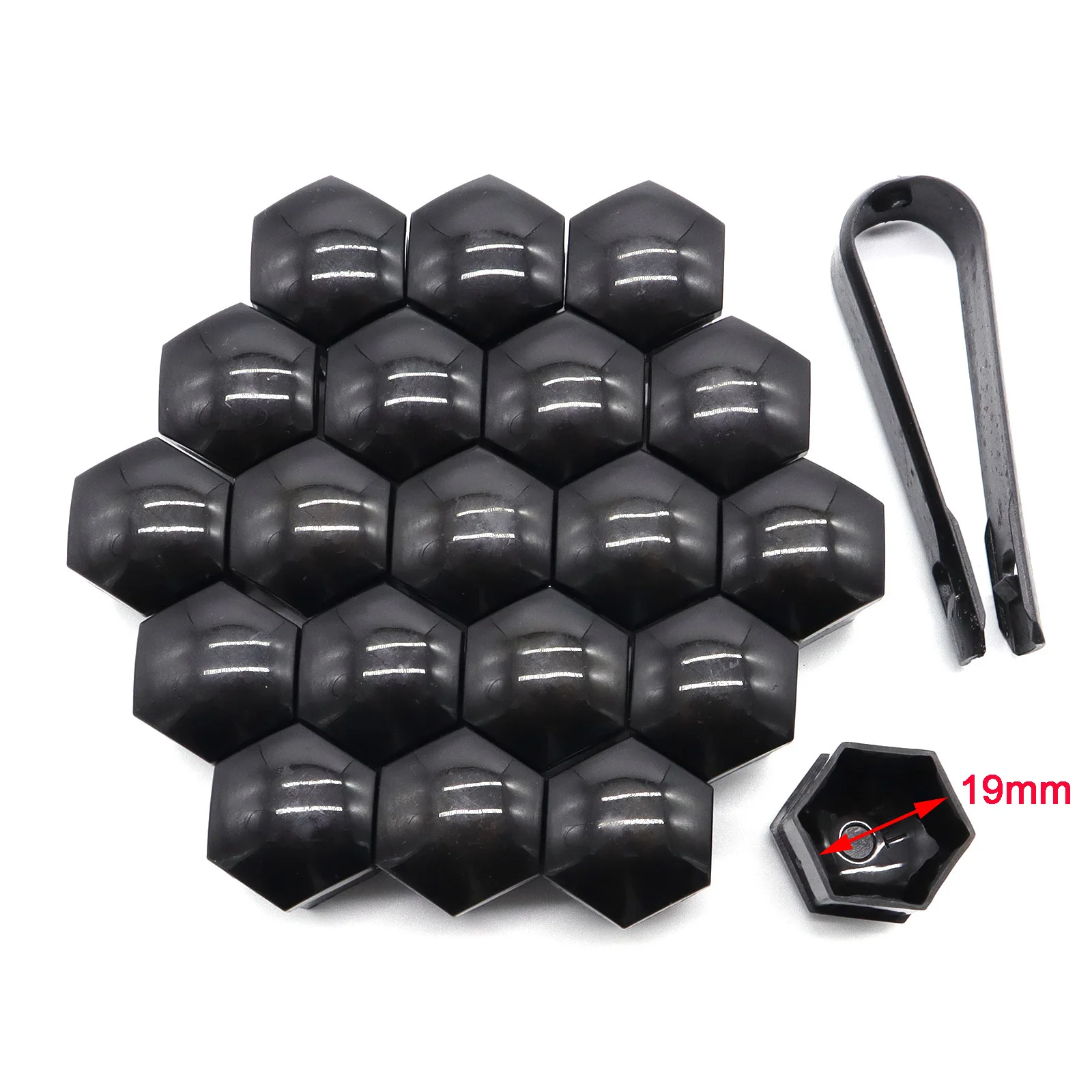 20pcs 19MM Car Wheel Nut Caps Protector Hub Tighten Cover Tyre Nut Bolts Outward Decoration Studs Hub Cap For Sedan Compact SUV