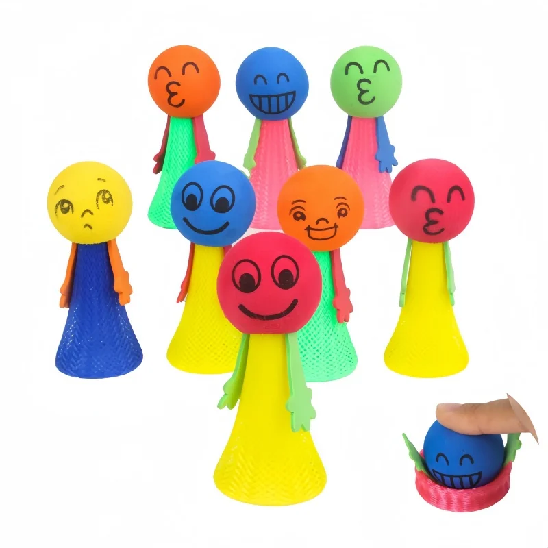 5Pcs Plastic Doll Funny Toys Random Multicolor Campus Rewards Creative Gift Jump Bounce Elf Party Birthday Fly Man