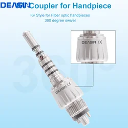 DEASIN Dental Handpiece M6 Holes coupler For kavo 9000 Fiber Optic Handpiece Adaptor Coupling LED Coupler with water filter