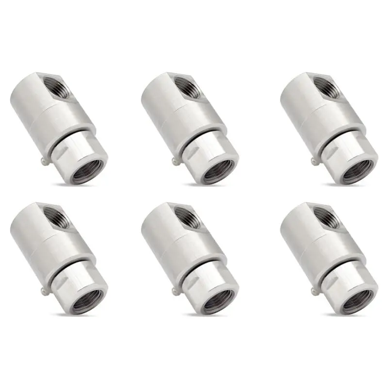 AT19-6Pcs 1/2In Hose Reel Swivel,5024-Ni-AL FXF Heavy Duty Steel Hose Reel Swivel With Grease Fitting