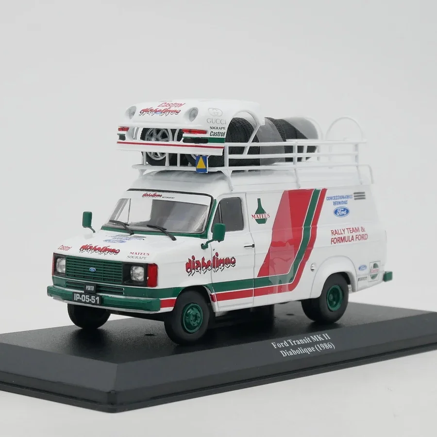 

Diecast Ixo 1:43 Scale Ford Transit Mk2 1986 Quanshun Van Rally Team Support Car Alloy Car Model Collection Toy Gift Display