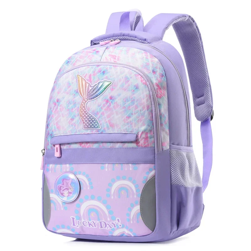 Children\'s Primary School Bag Mermaid Tail Waterproof Lightweight Bookbag For Teenager Girls Mochilas Outdoor Travel Backpack