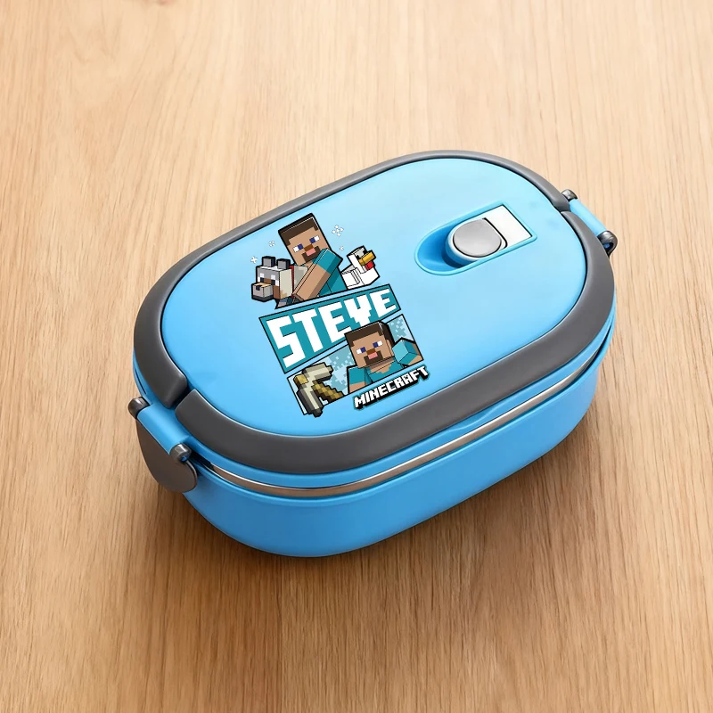 

Game Theme Boys Children Insulation Lunch Boxes Minecrafted Stainless Steel Bento Box Student Toast Box Food Container Lunch Box
