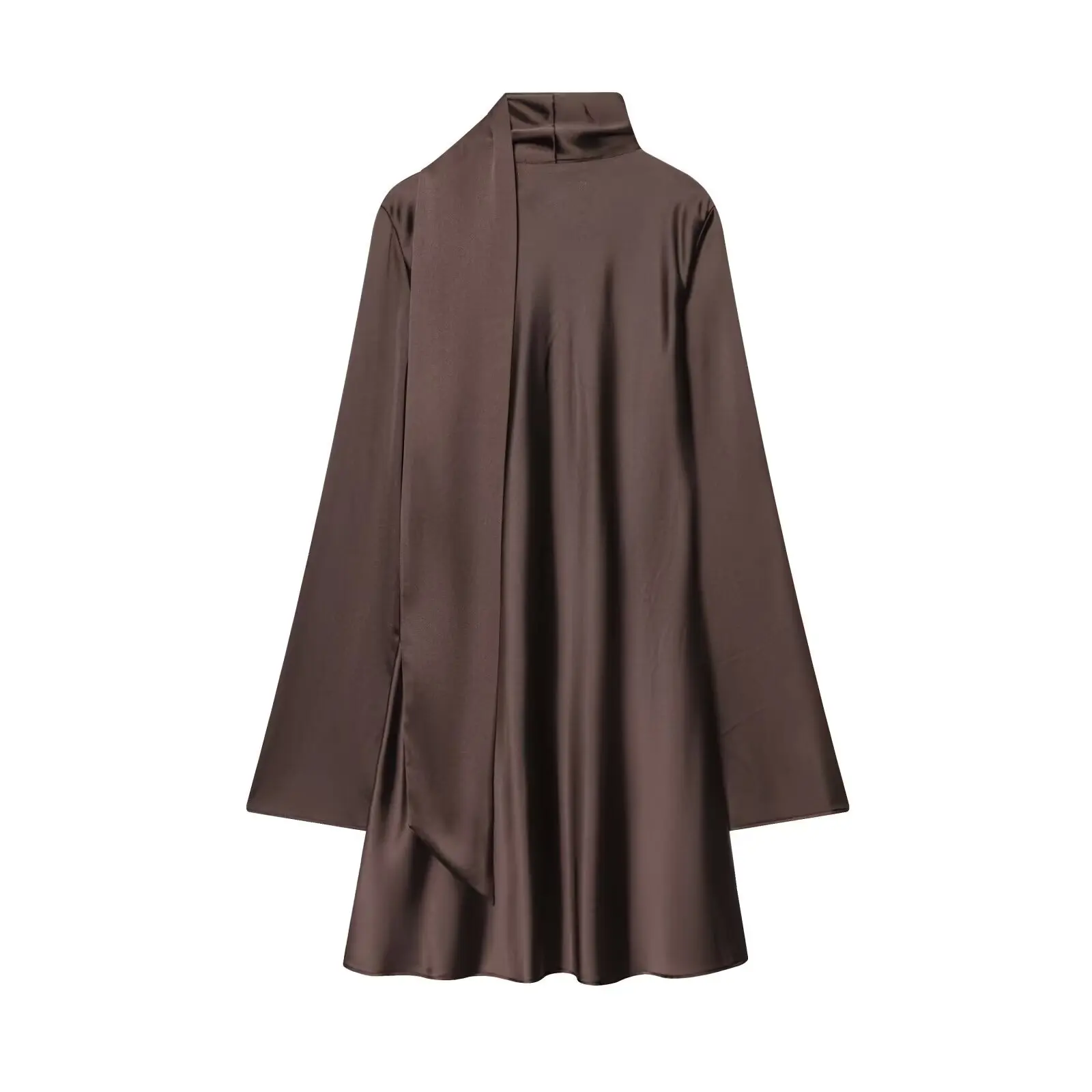 Faionable الحرير يشعر وشاح الدكتور المرأة Faion تصميم الخريف جديد Sle طويل Sve سليم صالح أنبوب مستقيم الدكتور