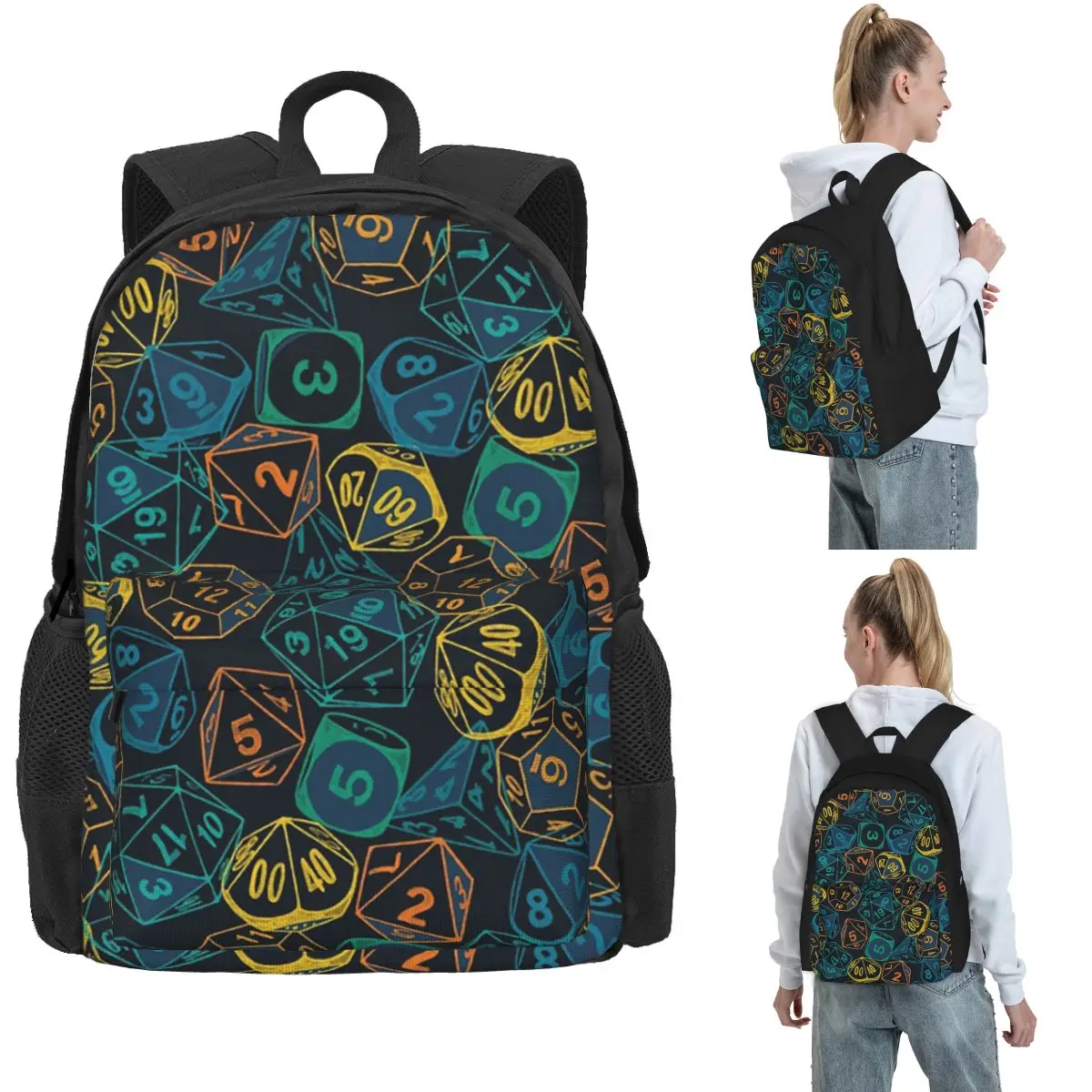 

Рюкзаки с ролевыми играми, бирюзовые кластеры, сумка для книг для мальчиков и девочек, детские школьные сумки большой вместимости, рюкзак для ноутбука, сумка на плечо