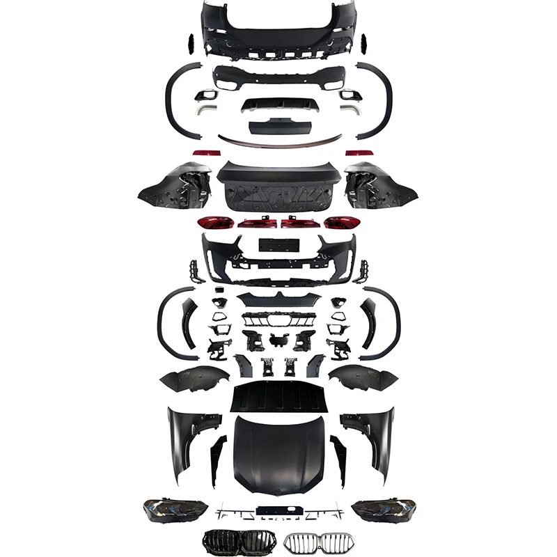 suitable for 2015-19 BMW X6 F16 Body Kit Upgrade to 2024 X6M External Front and Rear Bumper Grilles Upgrade From Old to New