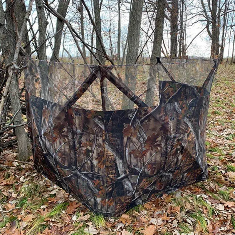 

Deer Blind Camouflage Tent For Turkey Hunting Duck Hunting Blinds Tent Deer Blinds Tent Three-Sided Visibility For Hunters