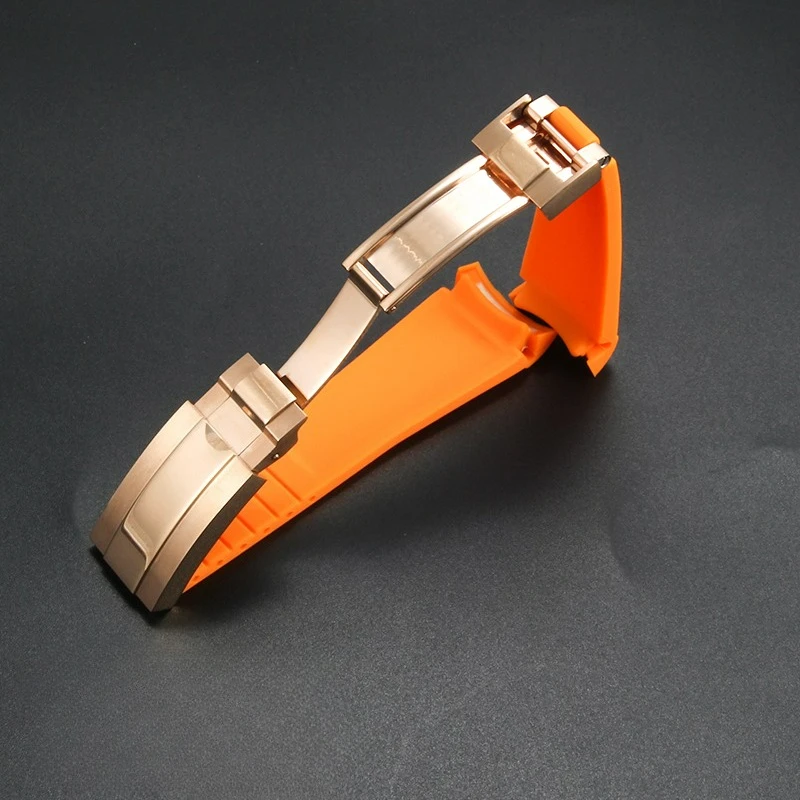 Для Rolex Yacht-Master Submariner Datejust Премиум силиконовый ремешок для часов складная застежка устойчивая к поту легкие аксессуары 20 21 мм