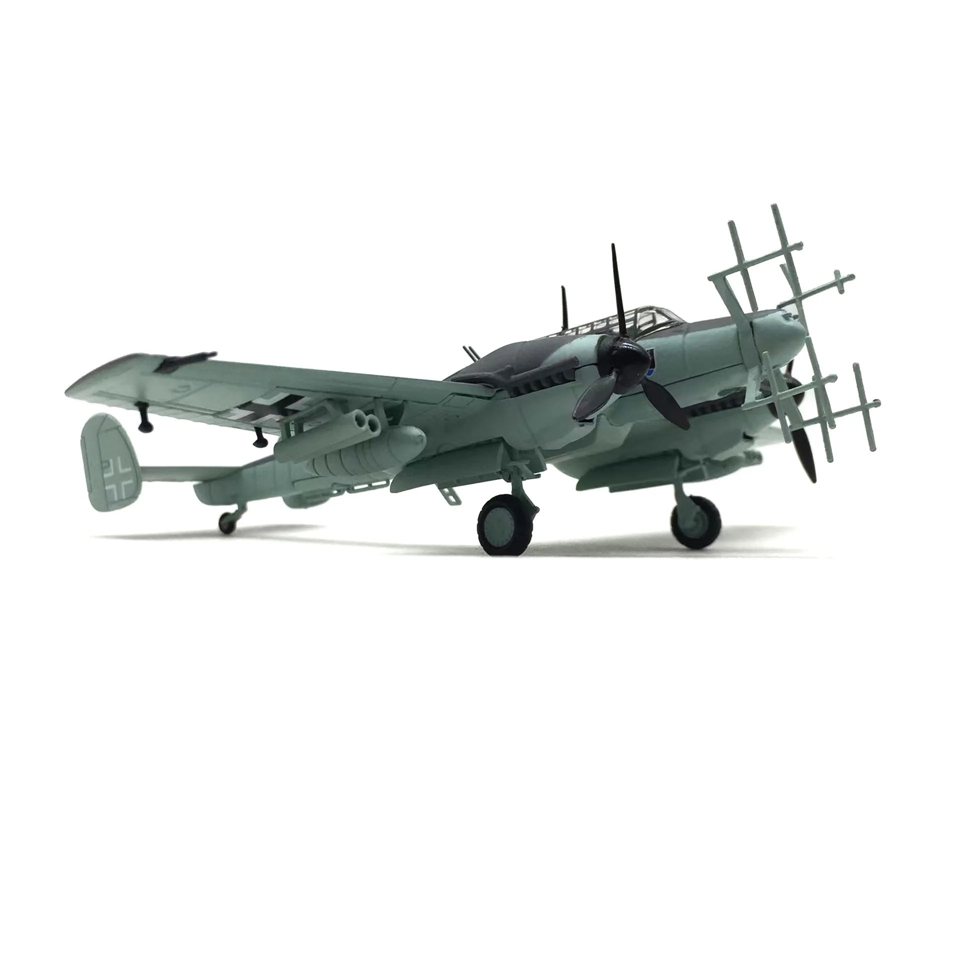 

WWII German Bf-110 G-4 Night Fighter 1/100 Alloy Aircraft Model 12*16*8.5cm Military Model Kit Collector Souv Decor Kid Gift Toy