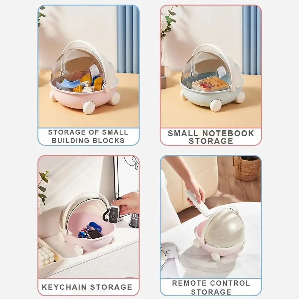 Cute Baby Cradle Shape Doll Baby Bed Lidded Dust-proof Desktop Decor Storage Container Dolls Accessories for Labubu