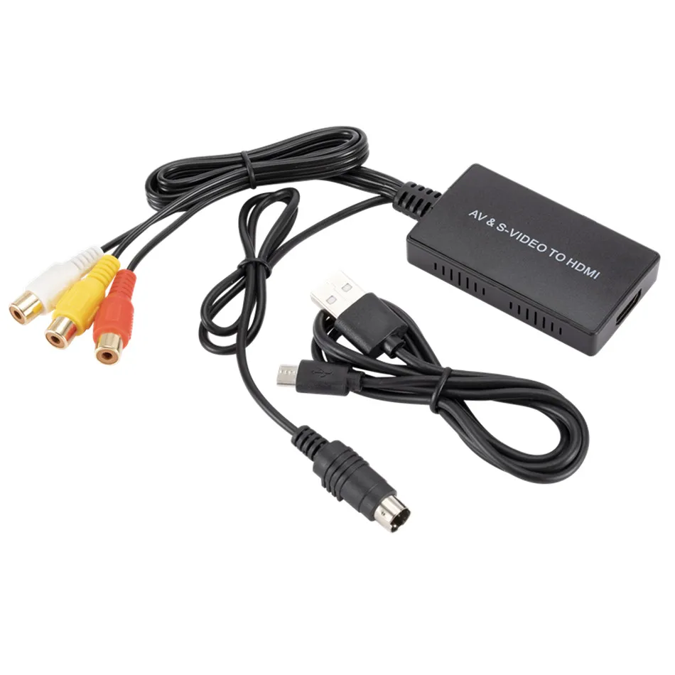 WvvMvv RCA/AV S VIDEO zu HDMI-kompatiblen Adapter Für DVD HD TV STB Kompatibel Mit PS2/PS3,720P/1080P AV S-VIDEO Video Konverter 3