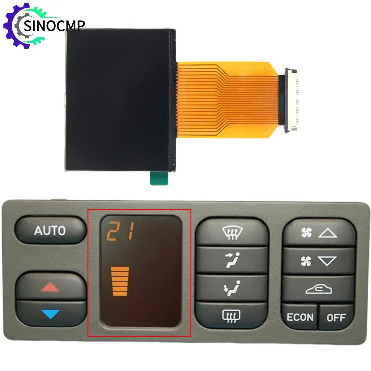 

Car Air Conditioning LCD Display For SAAB 93 9-3 1999-2003 Climate Control Panel Screen Compatible with All ACC Part Numbers