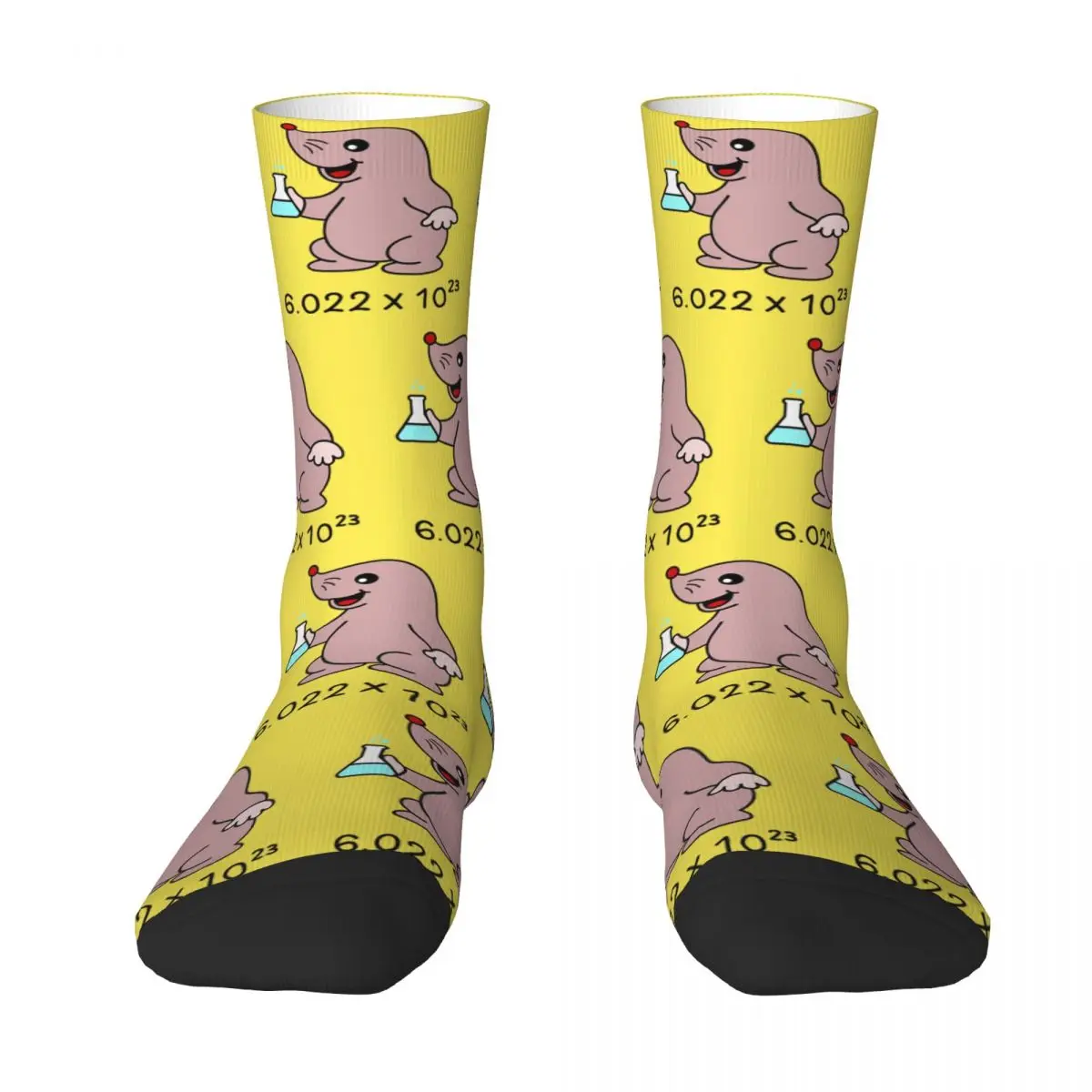 

Avogadro's Number Pun. Cute Mole Chemist Socks Harajuku High Quality Stockings All Season Long Socks for Man's Woman's Gifts