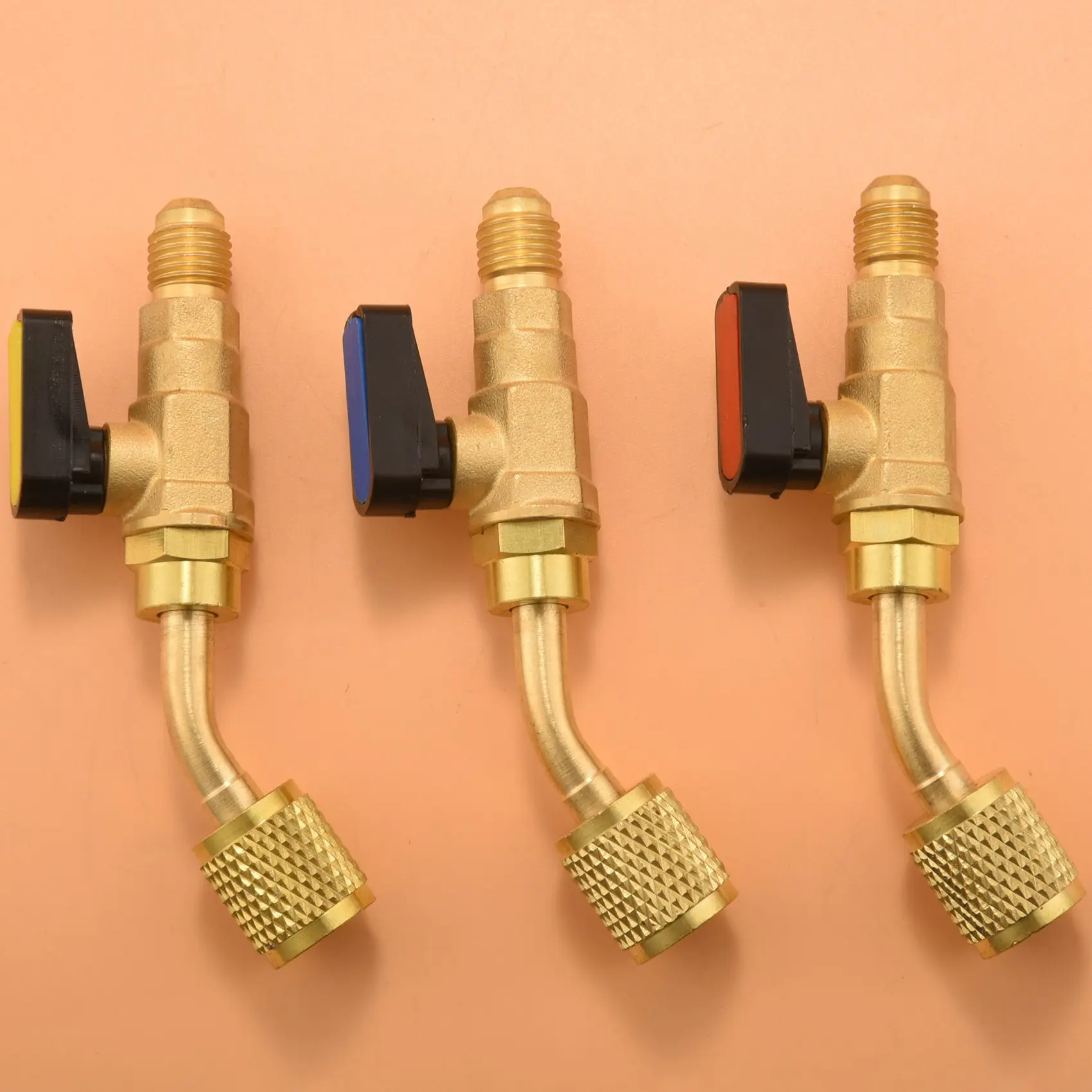 

Angled Compact Ball Valve 1/4 Inch SAE, Air Conditioning Refrigerant R410A R134A Shut Valve,3PCS R410A R134A Shut Valves-AT64