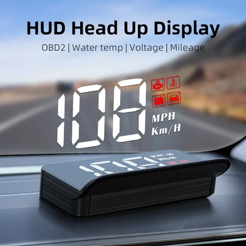 Imagen 2 del producto M3 Auto OBD2 HUD M1 GPS pantalla frontal proyección velocímetro alarma proyector pantalla Digital velocidad accesorios de coche HUD de cristal