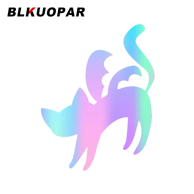 BLKUOPAR for Cute Black Cat In Bat Costume Isolated Car Stickers Waterproof Creative Decals Cute Sunscreen Motorcycle Decoration
