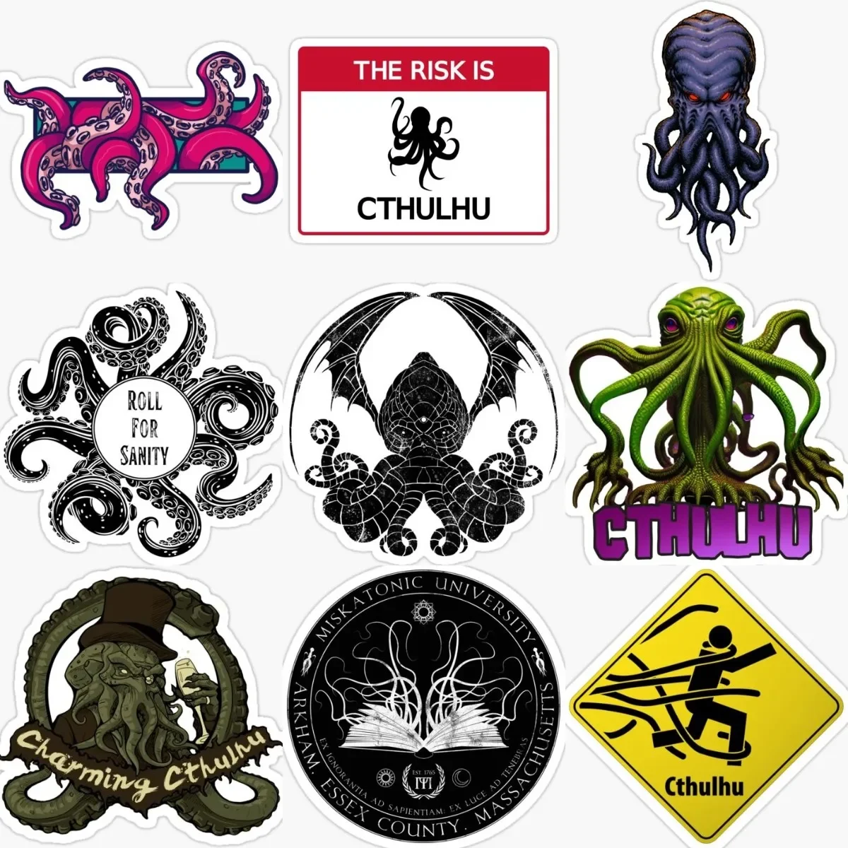 

Creative Cthulhu Great Old Ones Octopus Monster Tentacles PVC Sticker for Decorate Fridge Car Truck Motorcycle Truck Decal