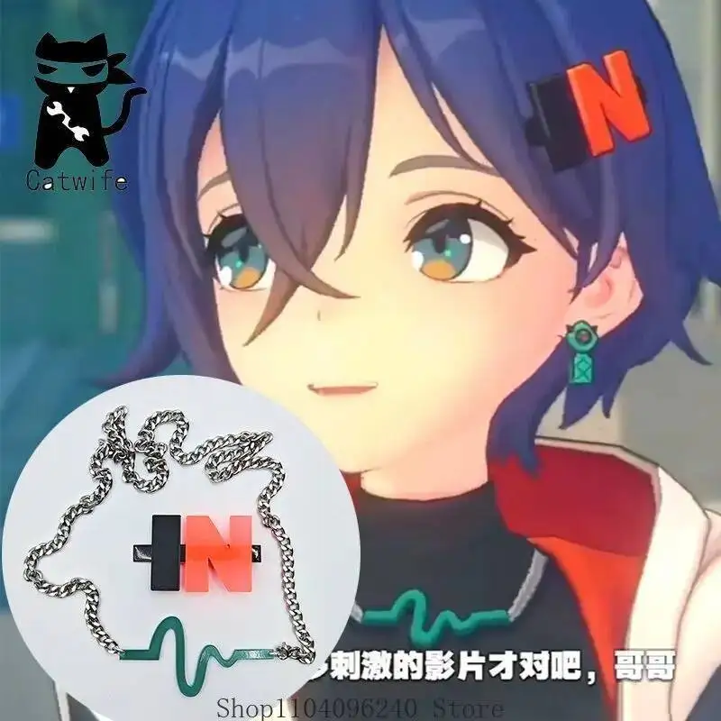 

Anime GAME Zenless Zone Zero Belle Cosplay Hairpin Acrylic Hair Ear Clips Accessories Anime Necklace Prop Pendant Jewelry