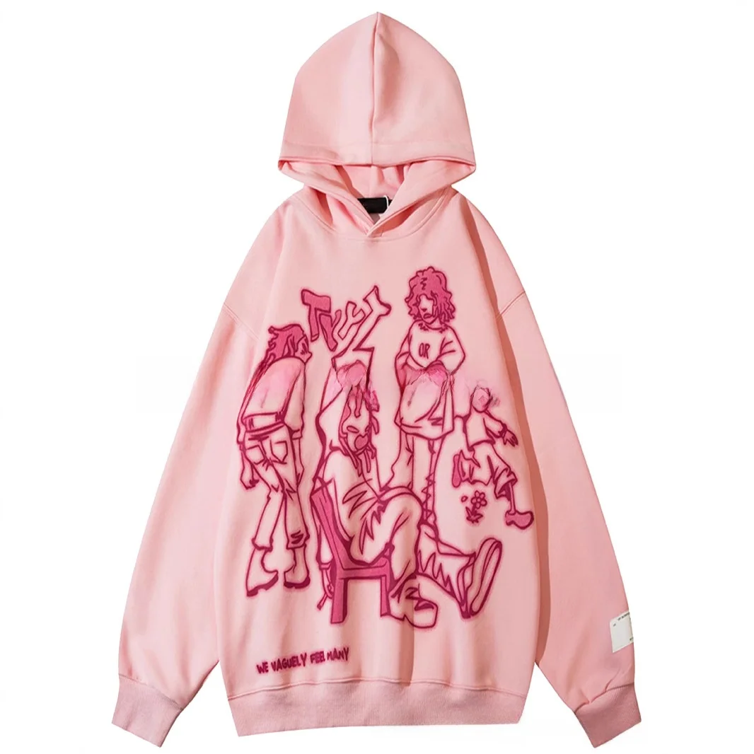 سترة بغطاء للرأس رقمية ثلاثية الأبعاد من Aelfric Eden مطبوعة كلاسيكية وأكمام طويلة كبيرة الحجم ملابس الشارع من ألياف البوليستر برقبة دائرية #2