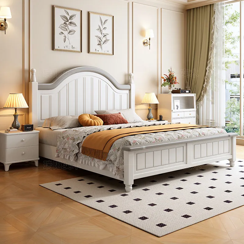 

Modern Headboards Bed Luxury Space Saving Simple Wooden Bed Bedroom Design Sleeping Double Camas De Casal Lounge Suite Furniture