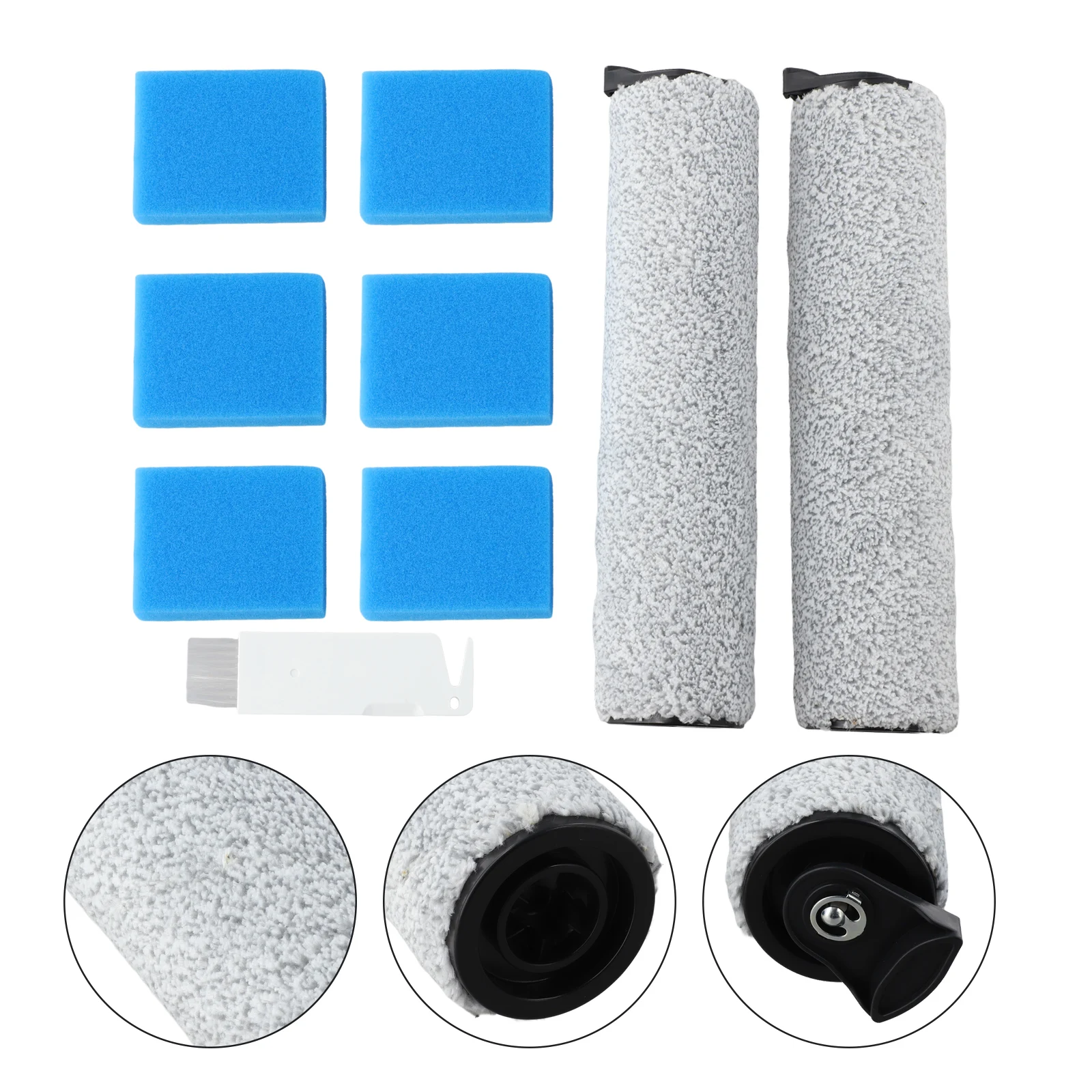 

For Tineco For IFloor 2 Cordless Wet/dry Vacuum Cleaner Includes 2 Roller Brushes, 6 Replacement Sponges, And 1 Cleaning Brush