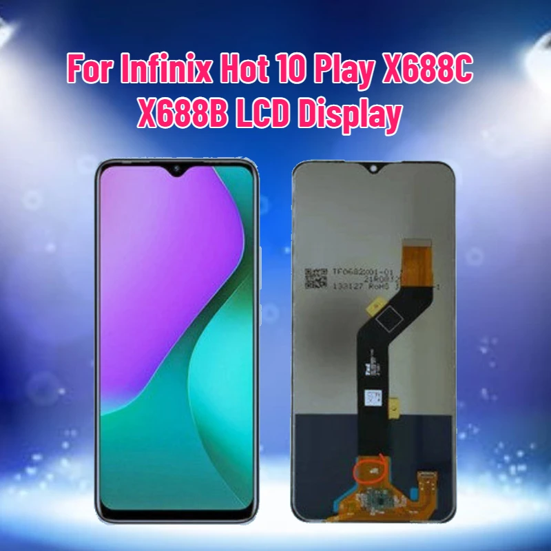 

LCD-дисплей для Infinix Hot 10 Play X688C X688B, сенсорный экран, панель-дигитайзер в сборе для Hot 10 Play