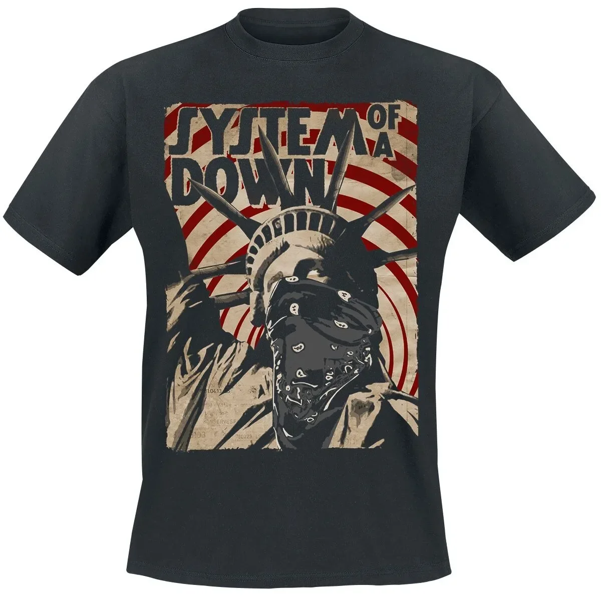 System of A Down Newspaper Dove Print T-Shirt für Männer und Frauen, Nu-Metal-Band, Unisex-Kurzarm-T-Shirt – Detail 5