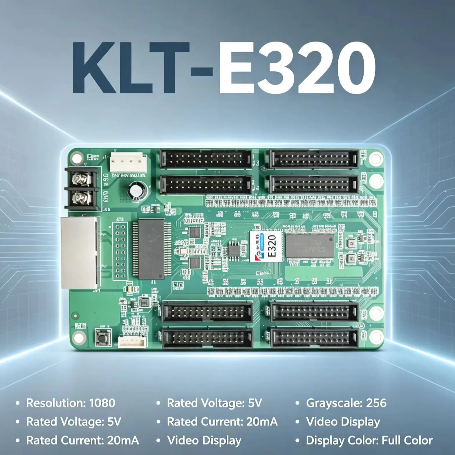 KLT-E320 LED Receiving Card Universal System Card for Indoor Outdoor Full Color LED Display Screen High Refresh Rate