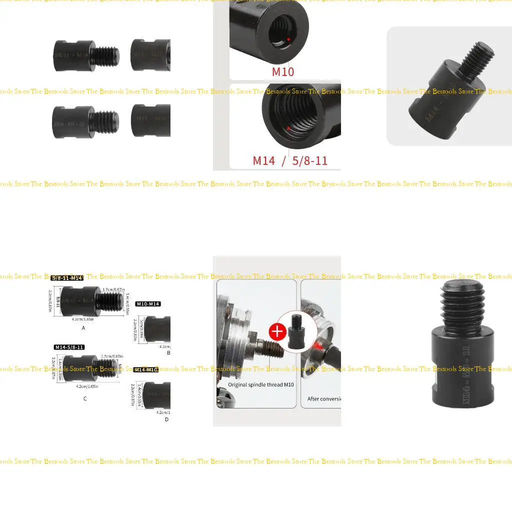 

12PF Grinder Attachment M14 Male Thread to 10 Female Thread Adapter Converters